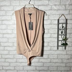 Shinestar sleeveless drape bodysuit size Large